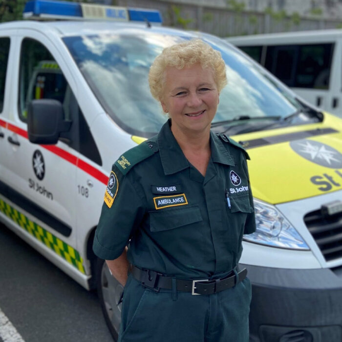 Voluntary Care Assistant Heather retires as PTS driver