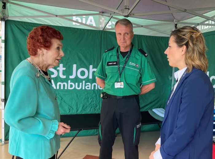 Baroness Fookes visits the St John ambulance HQ.