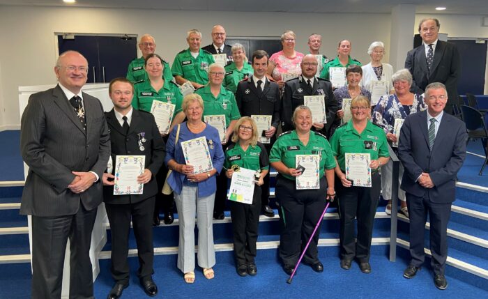 St John volunteers recognised for more than 500 years of long service