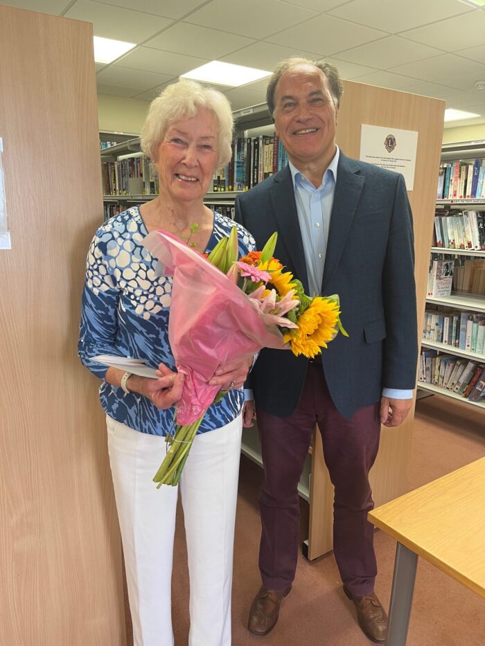 Library volunteer recognised for more than 25 years of service.